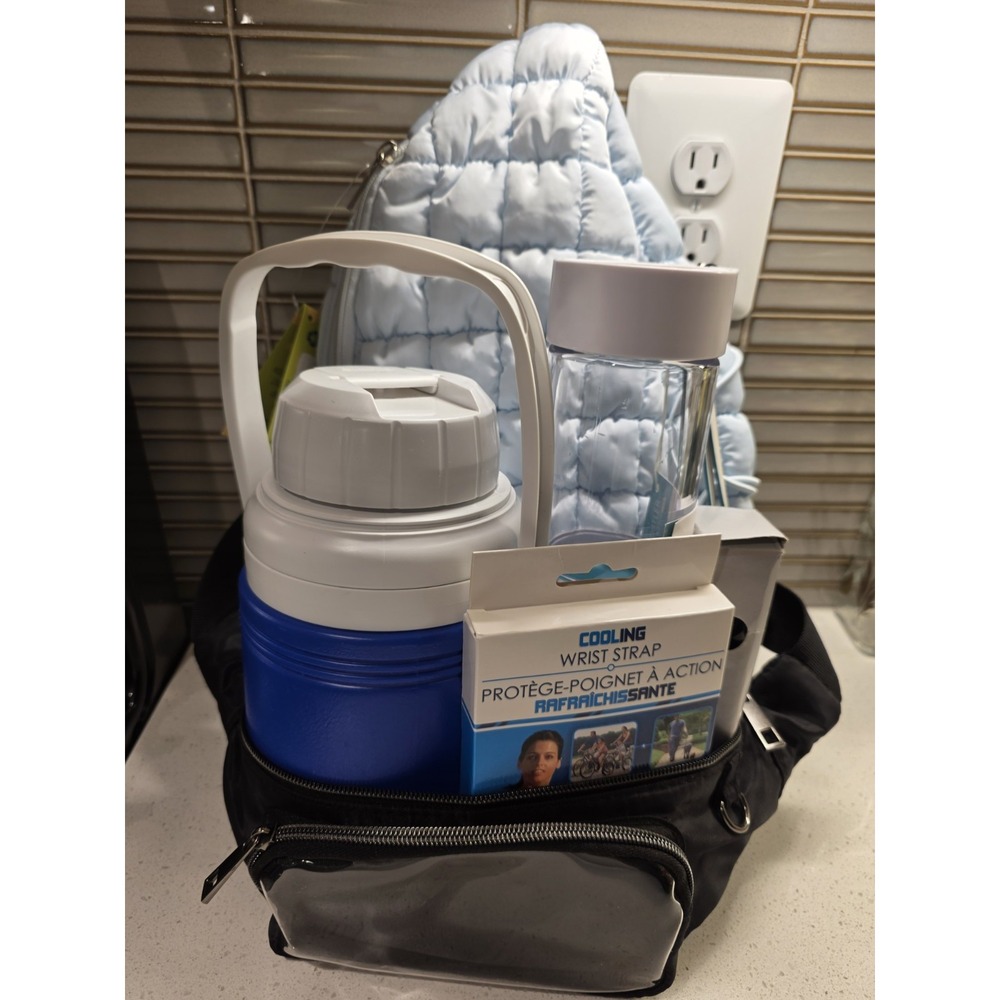 Coleman Personal Water Thermos Blue 1/3 Gal Model Outdoor Explorer Bundle